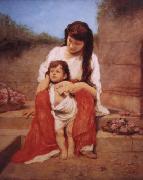 Gabriel von Max Mutter mit Kind oil painting reproduction